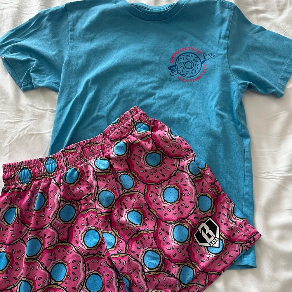 Kids Donut-Print Pink & Blue